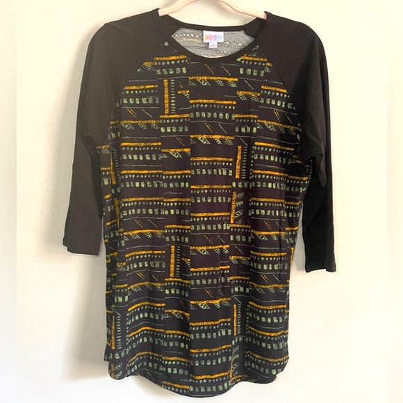 Lularoe Geometric Randy Baseball T-Shirt - Picture 1 of 6